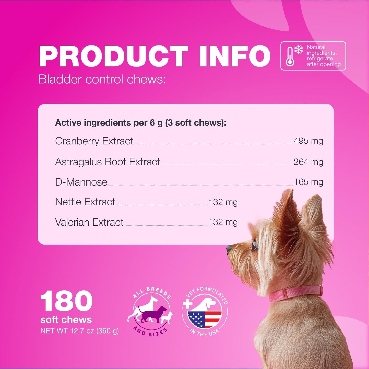 Cranberry Supplement for Canine Urinary Tract, Bladder, and Kidney Health