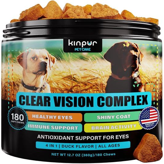 Eye Vitamins for Dogs Vision Supplement for Tear Stains Dog Eye Care with Duck Flavor