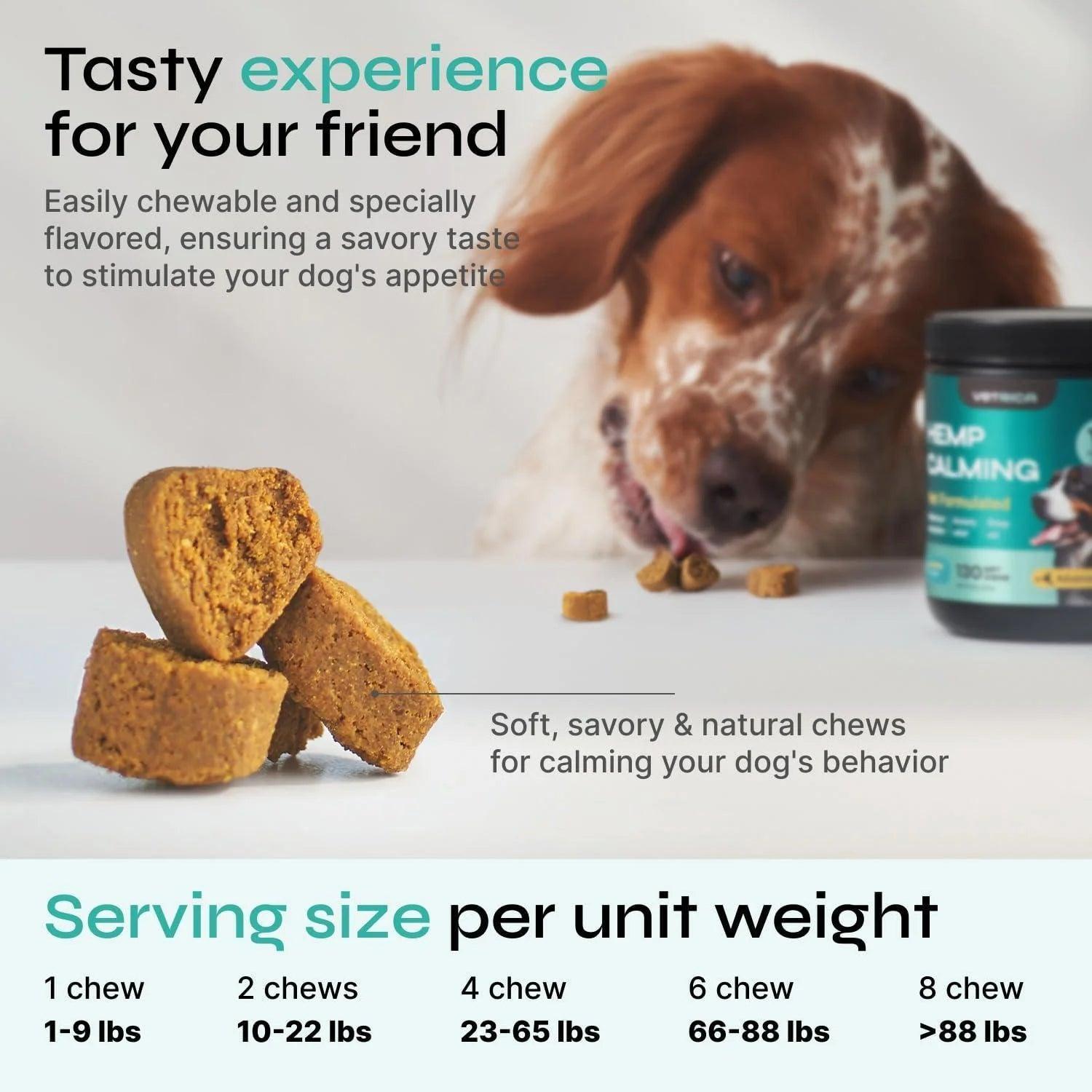 Calming Chews for Dogs Anxiety Relief Hemp Calming Chews for Dogs With