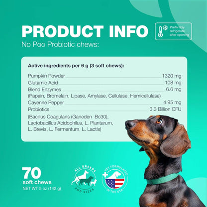 No Poo Chews for Dogs Dog Probiotics for Digestive Health