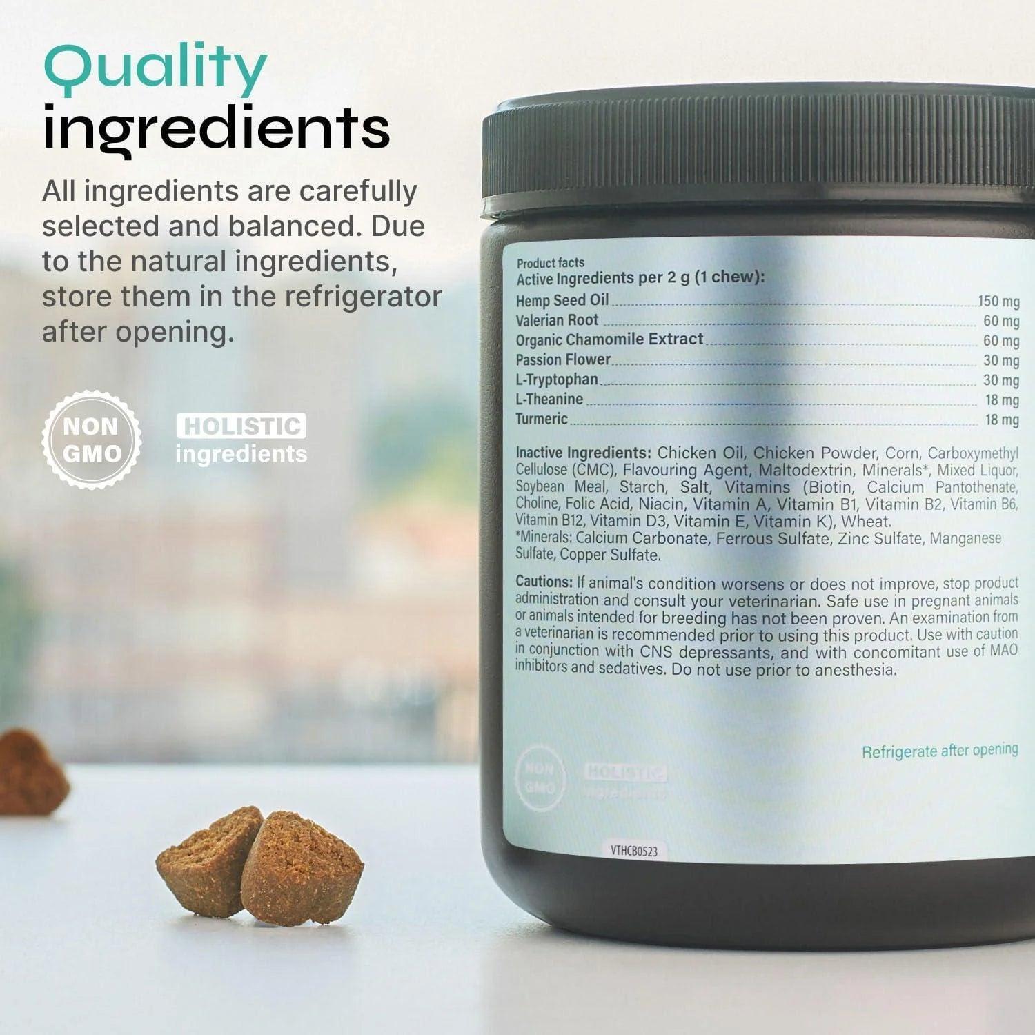 Calming Chews for Dogs Anxiety Relief Hemp Calming Chews for Dogs With