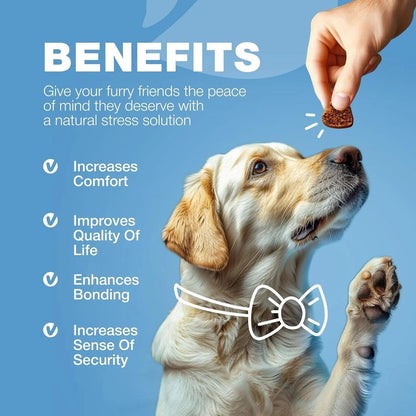 Calming Chews for Dogs Anxiety Relief Treats with Melatonin Chamomile Extract