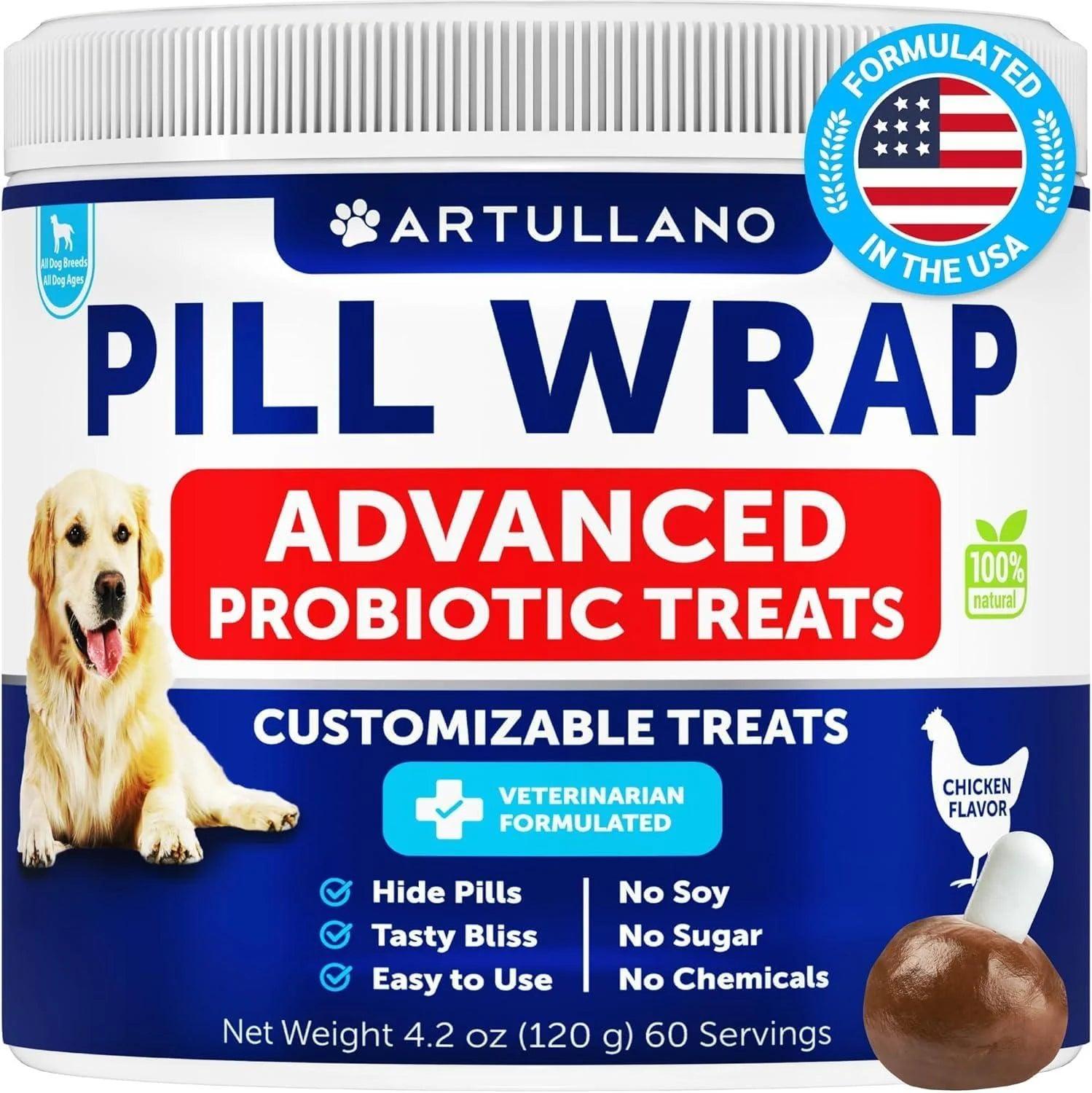 Pill Wrap for Dogs Wrap a Pill to Hide Medication Chicken Masker Treats Easy To