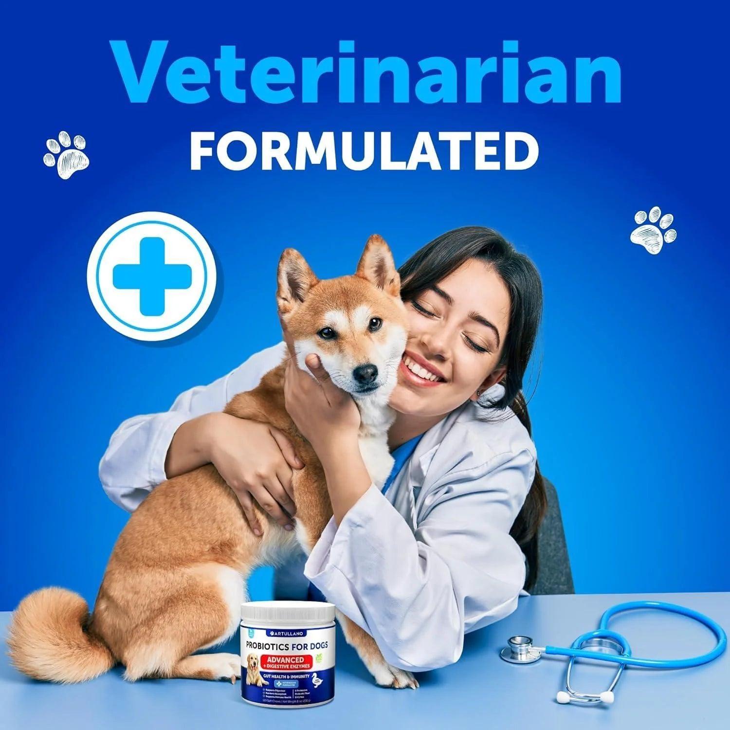 Probiotics for Dogs Support Gut Health Itchy Skin Allergies Immunity Yeast