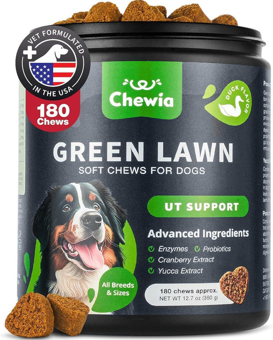 Canine Green Lawn Dog Maintenance Chews Enzymes Probiotics Cranberry Extract