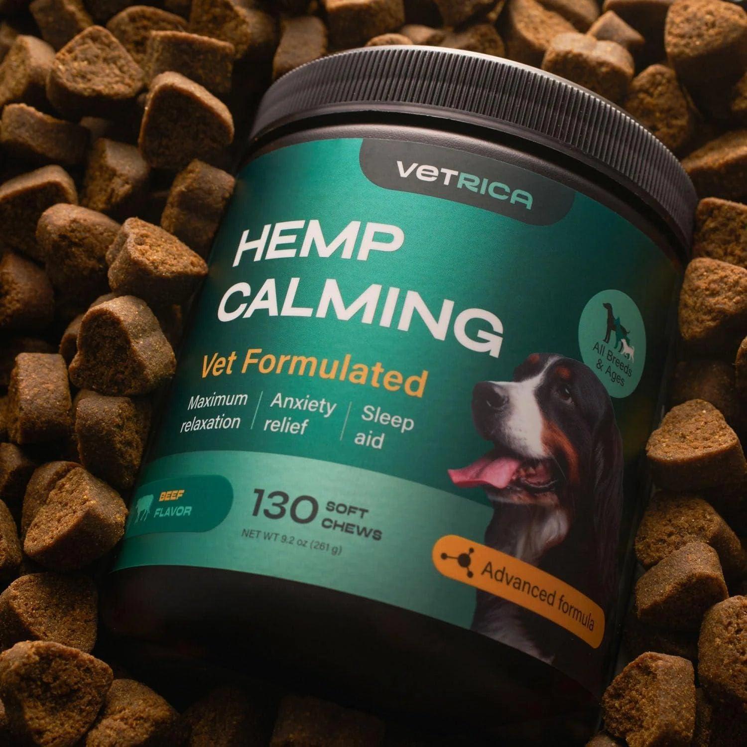 Calming Chews for Dogs Anxiety Relief Hemp Calming Chews for Dogs With