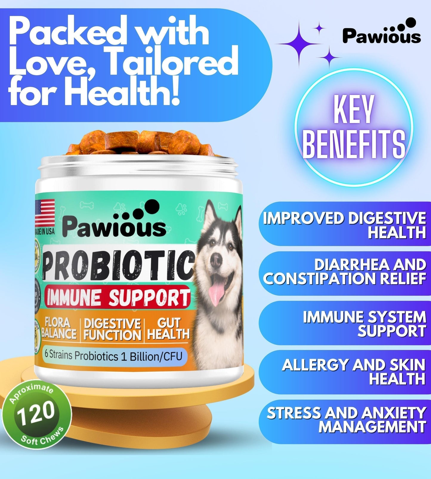 Probiotics for Dogs Digestive Enzymes Gut Flora Digestive Health Immune System