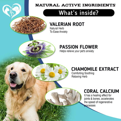 Hemp Calming Chews for Dogs Puppy Pet Separation Anxiety Relief Treats for Dog